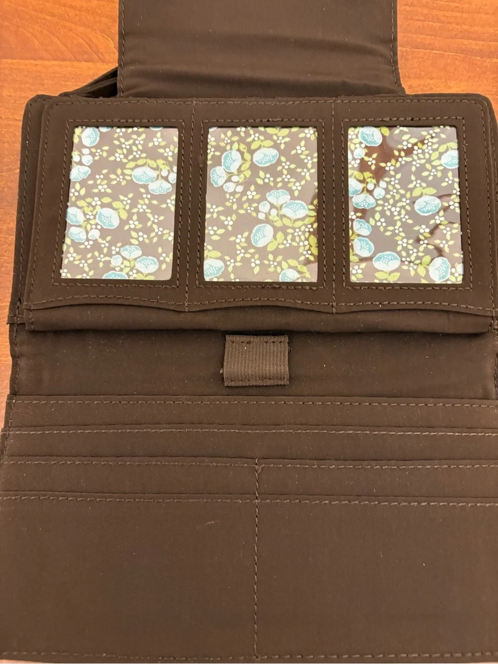 Vera  Bradley Large Quilted Brown Wallet